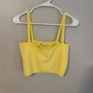 Zara Sunny Yellow Women's Crop Top